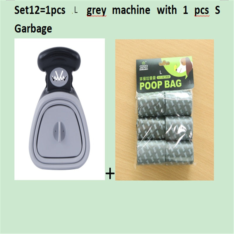 Pet Dog Travel Foldable Poop Scooper With 1 Roll Decomposable bag