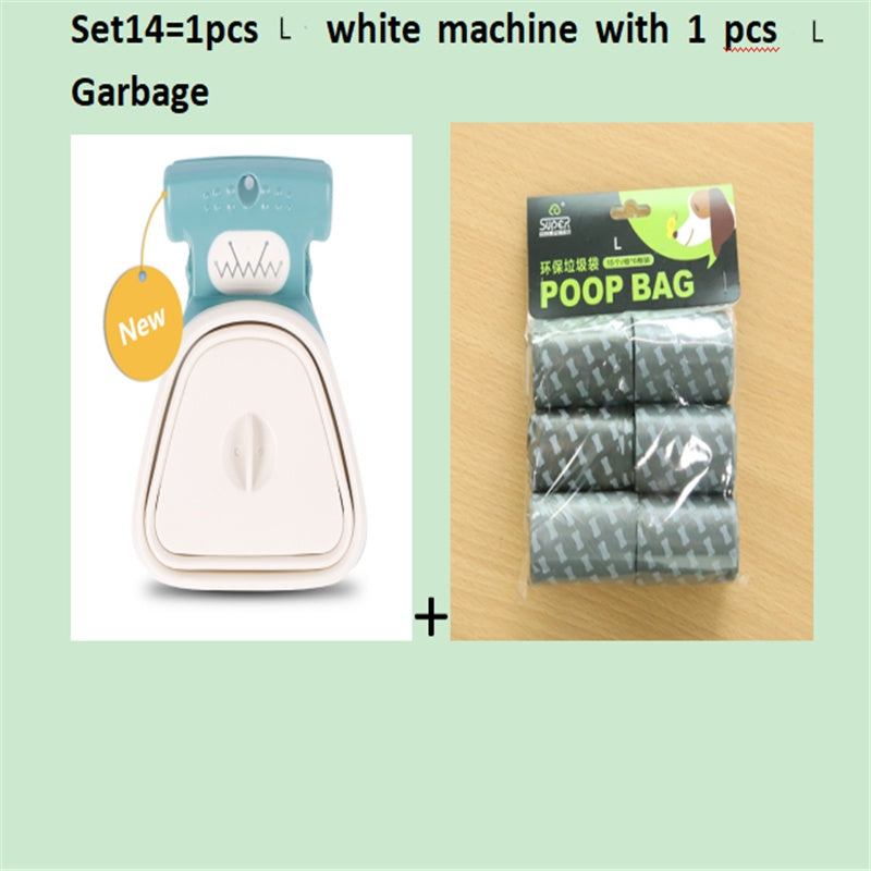 Pet Dog Travel Foldable Poop Scooper With 1 Roll Decomposable bag