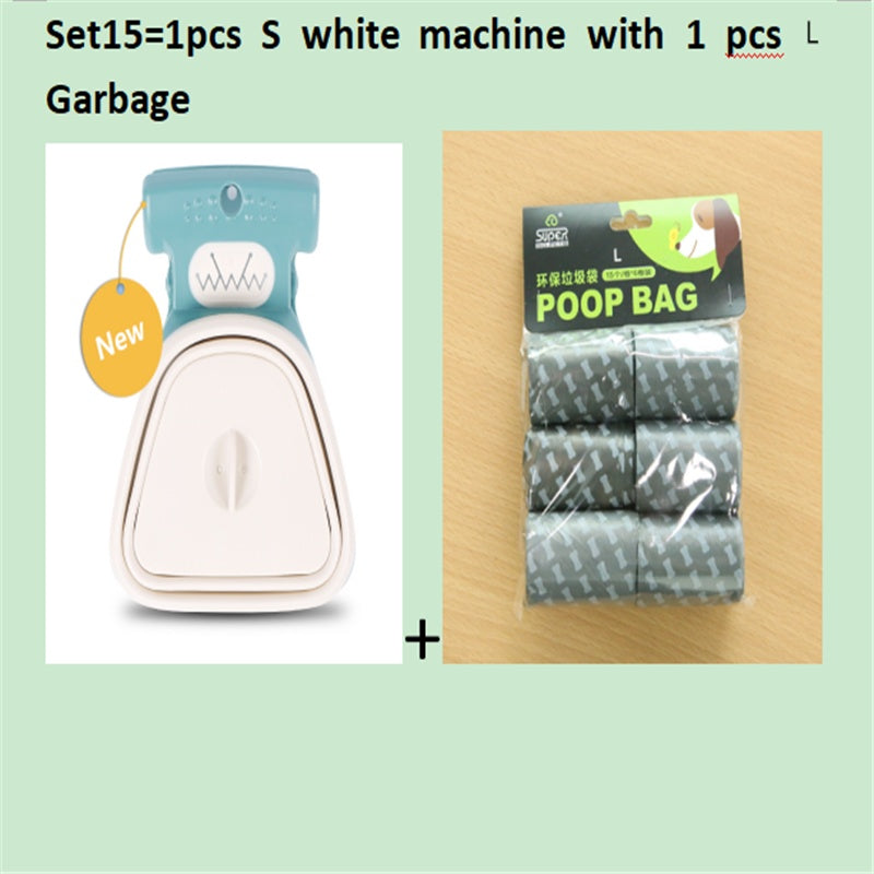 Pet Dog Travel Foldable Poop Scooper With 1 Roll Decomposable bag